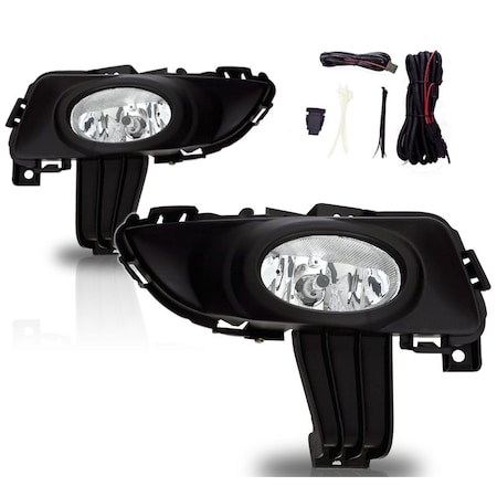 Winjet Fog Lights - Clear - Wiring Kit Included CFWJ-0101-C